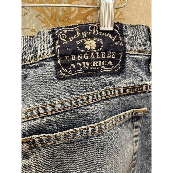 Lucky Brand Dungarees Jeans Mens 38 Blue Made in USA 100% Cotton Classic Fit - Picture 5 of 14